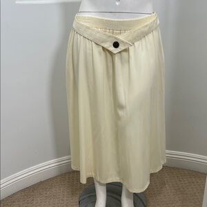 Distinctly Different Vintage Cream Midi Skirt Size 20W